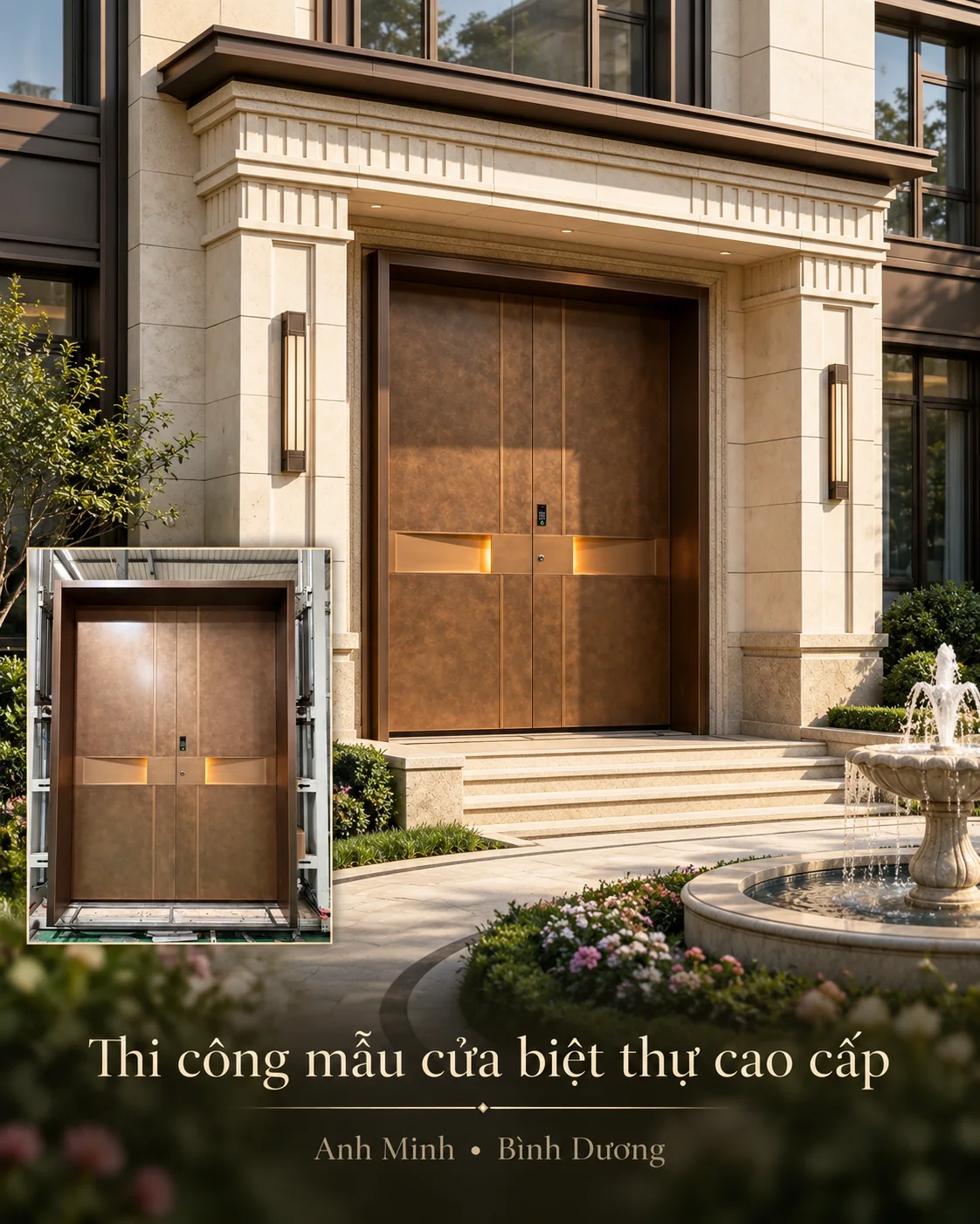 Công trình cửa biệt thự cao cấp tại Bình Dương